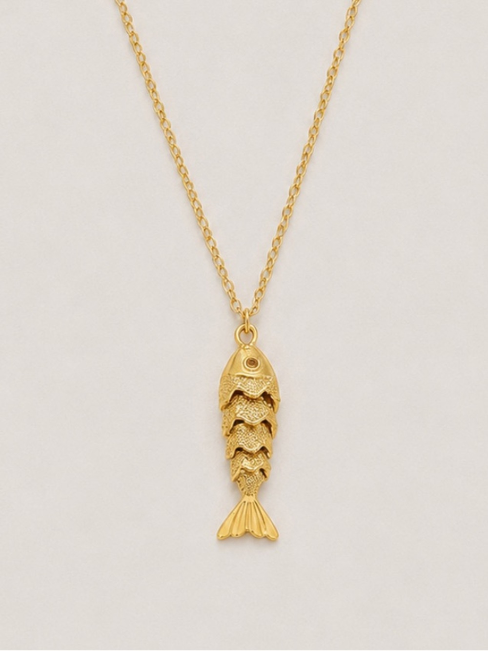 New! Gold Fish Pendant Necklace NWOT 1067